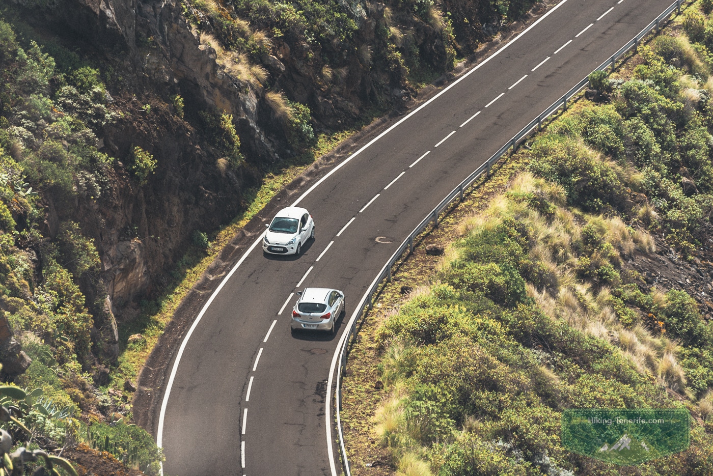 Mountain road in Tenerife for January route planning