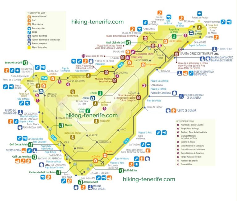Карта тенерифе на русском