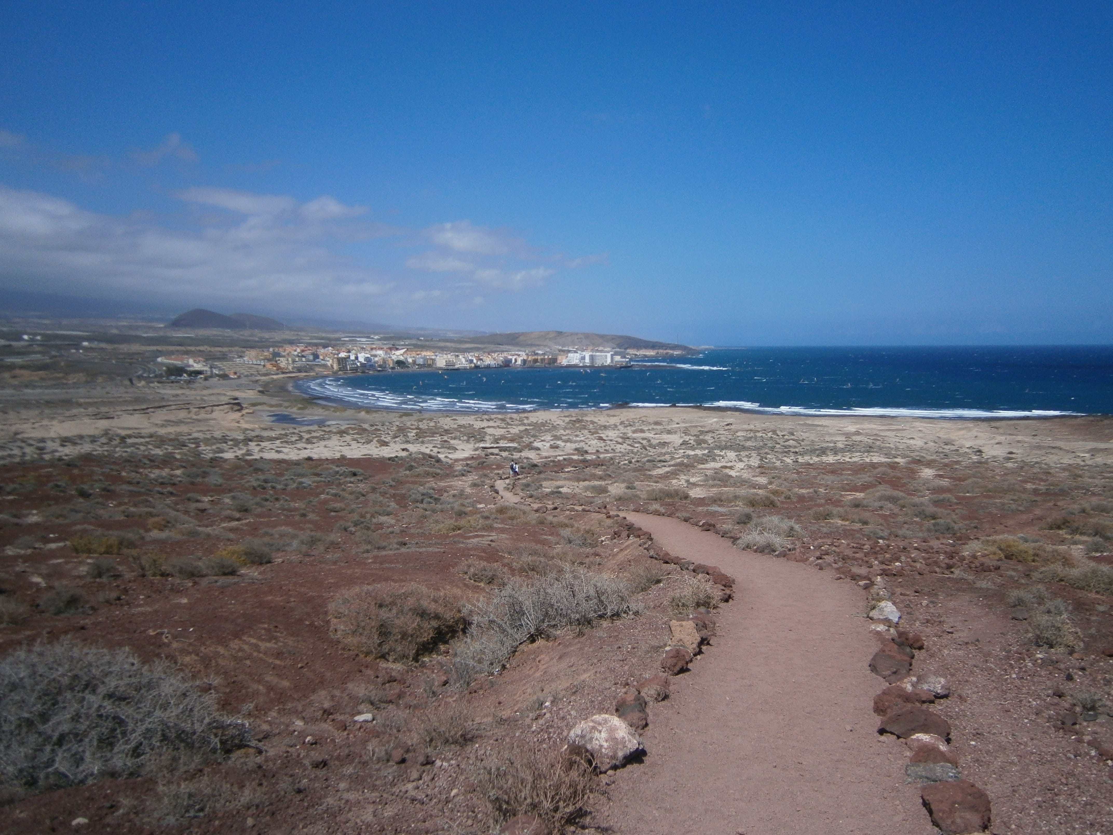 Montana Roja trail above El Medano Tenerife