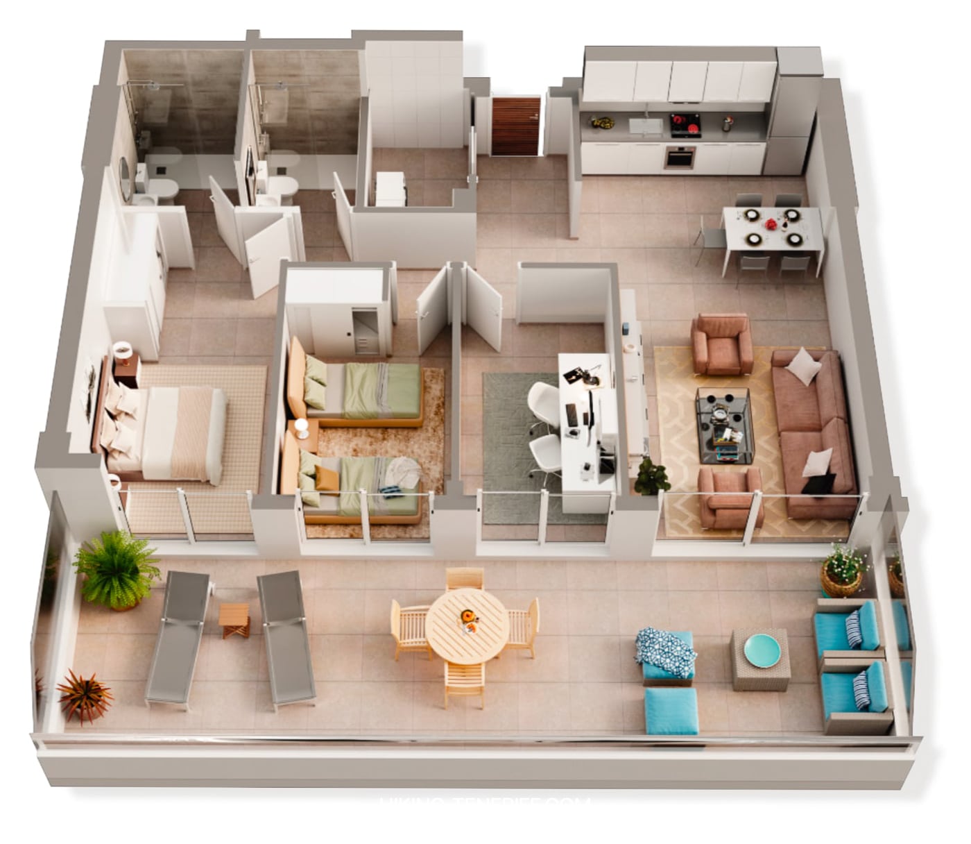 Apartment access in Tenerife